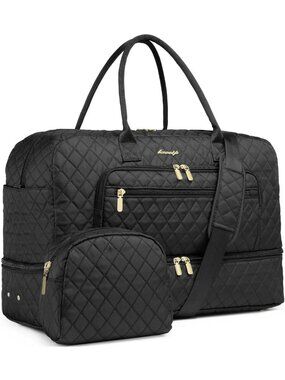 Spacious 35L Women's Travel Duffle Bag with Shoe Compartment - Perfect